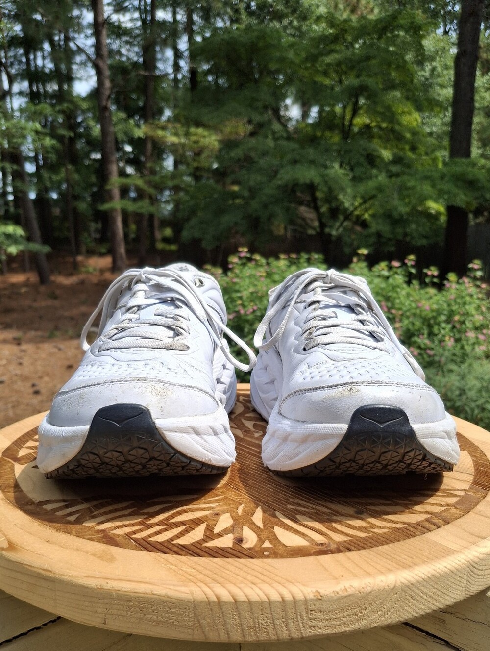 Hoka One One Women's Bondi SR White Leather Slip Resistant Sneakers Sz 8 READ - Picture 2 of 12